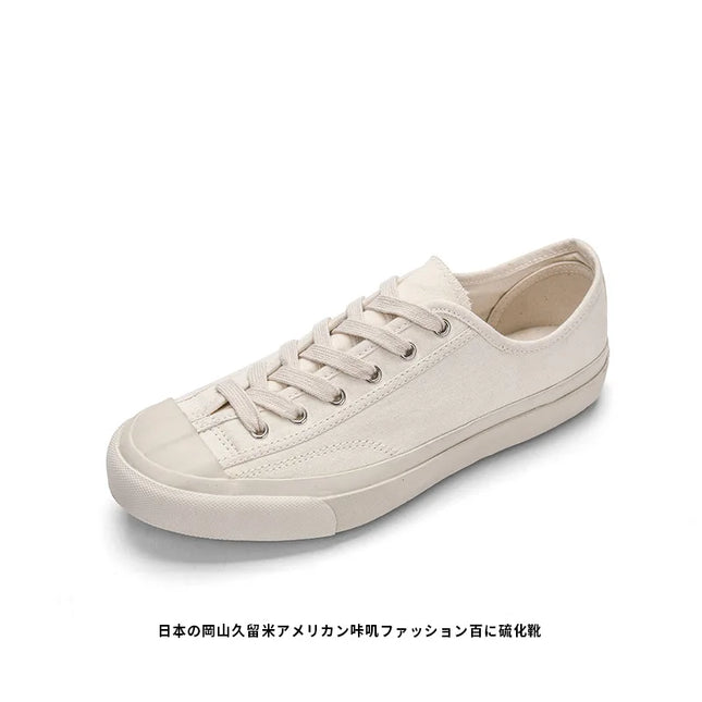 Japan Okayama Japanese canvas shoes men and women Yamamoto style retro Kurume vintage vulcanized shoes