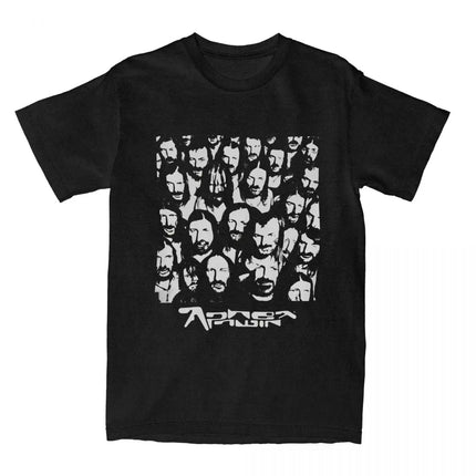 Men Women's Aphex Twin Music T Shirt Cotton Clothing Vintage Short Sleeve Round Collar Tee Shirt Party T-Shirt