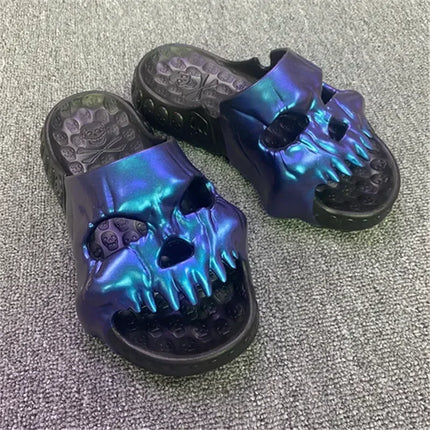 Halloween Platform Skull Platform Slipper Demon Home Cloud Summer Beach Sandal Slides Flip Flops - product view 13
