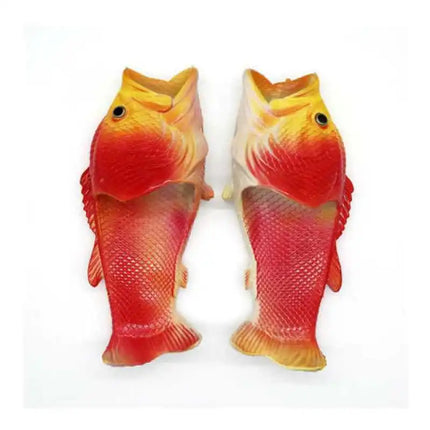Funny Lifelike Fish Slippers Plus Size 43-47 Women's Weird Animal Slides Beach Slippers Unisex Indoor Outdoor Shoes Flip Flops
