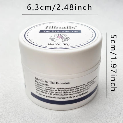 Jillnails Jelly Gel Nails Builder UV Gel 50g for Nail Extension Hard Soft Cream UV Led 50ml