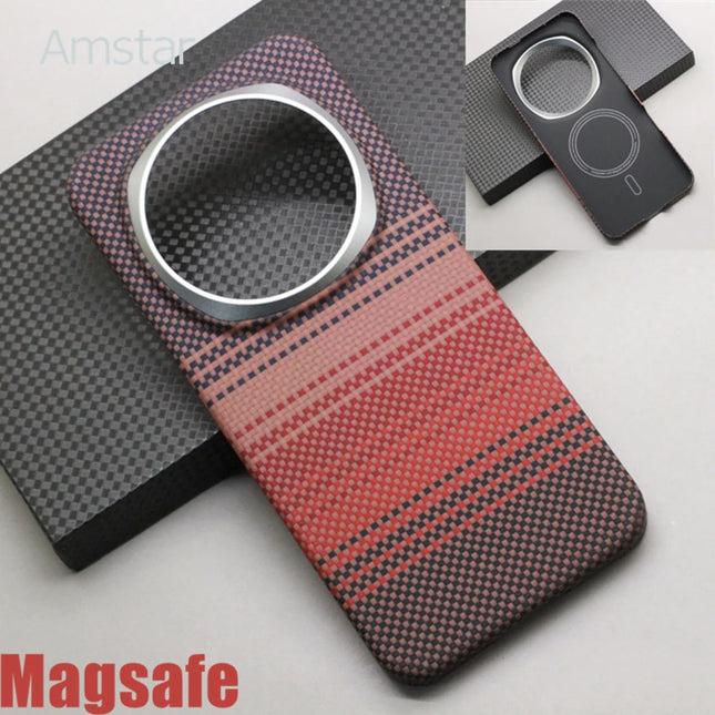 Magnetische Kevlar Carbon Faser Handyhülle für Honor Magic 8 / 8 Pro Luxus Business Aramid Faser Magnetische Abdeckung