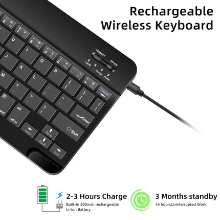 Tablet Wireless 10inch Keyboard For Ios Android Windows For Ipad Huawei Samsung Teclado Bluetooth-compatible - product image