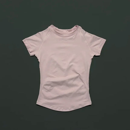 HISTELLO Impact Short Sleeve Yoga Tops Seamless Women Slim Fit High Stretch Gym Fitness Running Workout Sports T Shirt