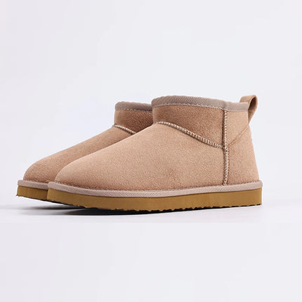Litfun Women Winter Snow Boots Classic Fur Plush Ankle Snow Boots Brand Outdoor Antiskid Short Boot Warm Fuzzy Home Cotton Shoes