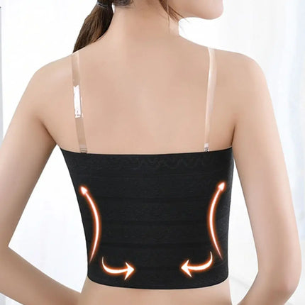 Breathable Seamless Short Shaperwear Straps Bustiers Women Corsets Breast Binder Vest Tomboy Bra