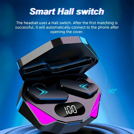 X15 TWS Wireless Bluetooth Headset LED Display Gamer Earbuds with Mic Wireless Headphones Noise Cancelling - product image fr
