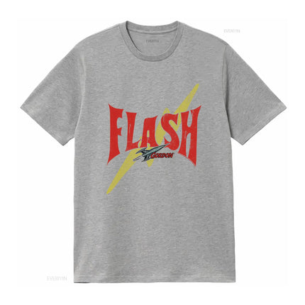 Flash Gordon T Shirt with Bold Lightning Bolt Design Perfect for Sci Fi Fans vintage Washed homme Stylish Slightly