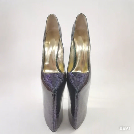 New Style Crossdresser Stiletto Sexy 30cm Ultra Thin High Heels Pointed Toe Shoes Woman Waterproof 12 Inches Pumps Zapatos Mujer