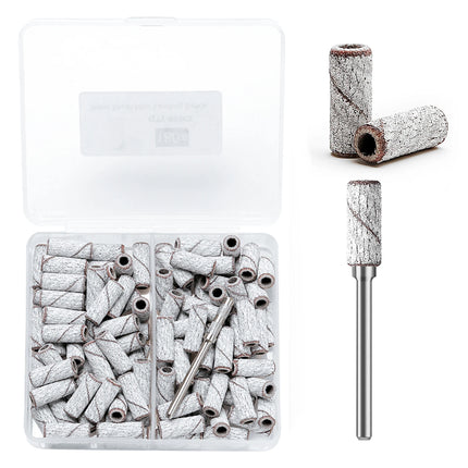 3mm 80pcs Mini Zebra Nail Sanding Bands Electric Machine Nail Drill Bits UV Gel Acrylic Polish Remover For Nails Accessory Tool