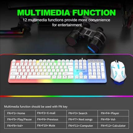 GTX350 Gaming Keyboard Mouse Combos Computer Laptop Backlight Gamer Kit LED Wired Usb Keyboard GTX350 Set-Black - product ima