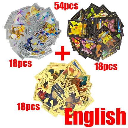 81-36Pcs Pokemon Cards German Spanish French English Vmax GX Energy Card Pikachu Rare Collection Battle Trainer Boys Gifts Toys