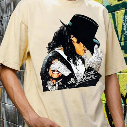 2026 Michael Jackson Graphic Tshirt Mens Womens Cotton Tees Ummer Casual Short Sleeve Round Neck Clothing Loose Tops Trend