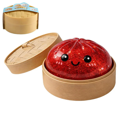 Halloween Ghost DumplingsToy Soft Slow Resilience Squishy Toy Fidget with Steamer Steamed Stuffed Bun Squishy Pinch Le
