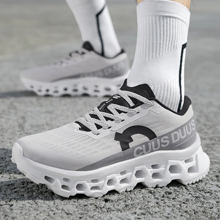 Casual Sneakers Men's Cushion Running Trainers Shock Absorbing Supercritical EVA Sneakers Breathable Fitness Athletic Shoes