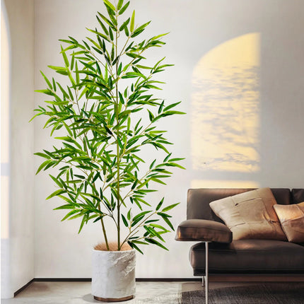 Artificial Green Bamboo Leaf Branches - image 3