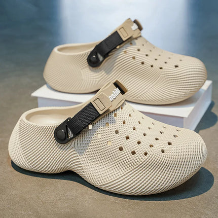 Summer non slip 3D patterned sandals with EVA thick sole for men's and women's beach shoes with a poop like feel