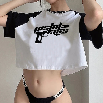 Y2k Star Girl fairy grunge  goth crop top girl 90s kawai gothic  fairycore t-shirts cropped