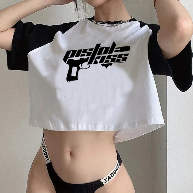 Y2k Star Girl fairy grunge goth crop top girl 90s kawai gothic fairycore t-shirts cropped - product image 18