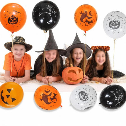 Halloween Decoration Balloon Ghost Pumpkin Skeleton Ghost Bar Party Decor Balloon Decoration 12 inch Latex Balloon