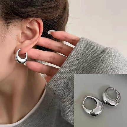 VENTFILLE 925 Sterling Silver Black Agate Rotund Earrings For Women Girl Originality Design Korean Jewelry Party Gifts Dropship