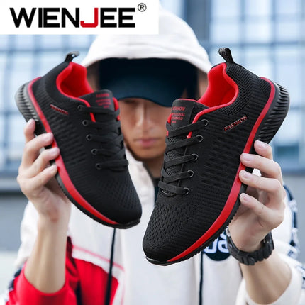 Men Running Walking Knit Shoe Casual Sneakers Breathable Sports Running Athletic Gym Lightweight - product view 3