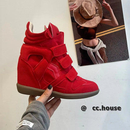 2026New Women's Shoes 7cm Inner Height-increasing Sport Shoes Fashion High-top Casual Shoes Women's Sneakers Zapatillas De Mujer