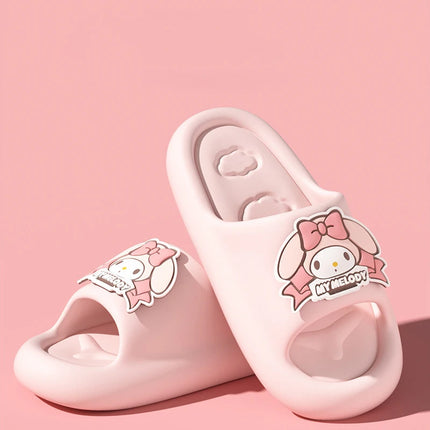 Sanrio Kuromi Cartoon Women's Cloud Slides, Breathable Non-Slip Indoor/Outdoor Slides with Cute Kawaii Design