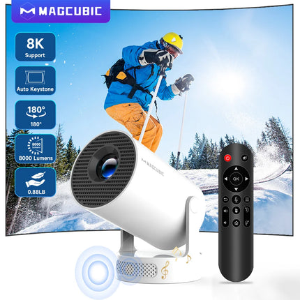 Magcubic HY300Pro+ Voice Control Projector 8K Android 14 Beam 8000 Lumens Wifi6 BT5.4 Cinema Outdoor portable add Airmouse