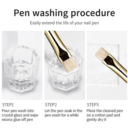 RSNAIL Nail Art Brush Multifunctional Stripe Liner Brushes Modeling Water Ripple DIY Design Hard Bristle Brush Nail Art Tools