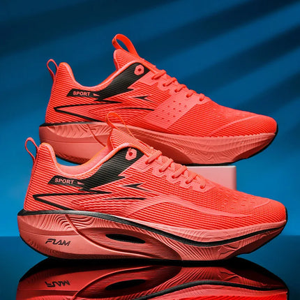 Men Running Shoes Carbon Board Marathon Sports Casual Shoes Breathable Lightweight Women's Comfortable Athletic Cushion Sneakers