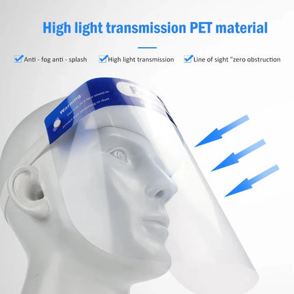 Protective Mask Full Face Shield Masks Transparent Anti Saliva Splash-proof Protect Eye Full Face Mask Cover Protective Clear
