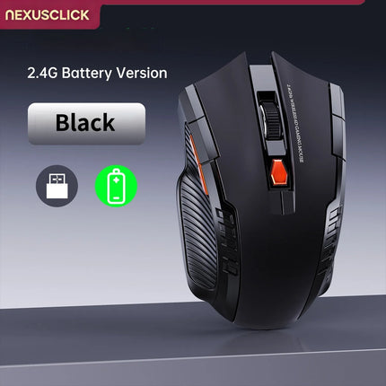 NEXUSCLICK Wireless Optoelectronic Mouse,1600DPI 6 Silent clicks Game&Craft Gift Mice in Stock USB Receiver for - product ima