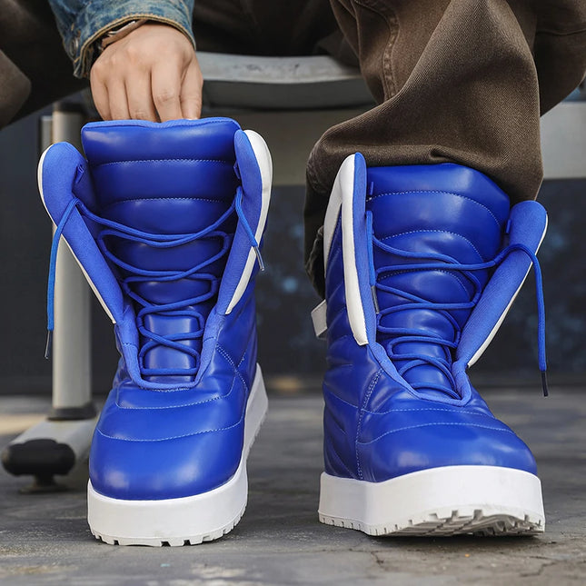 Herrenstiefel 2025 Neue Winterhausschuhe Warme Herrenschuhe Wasserdichte rutschfeste Plüsch-Sneaker Herren-Tennisschuhe Stiefel Herren-Sneaker Winter
