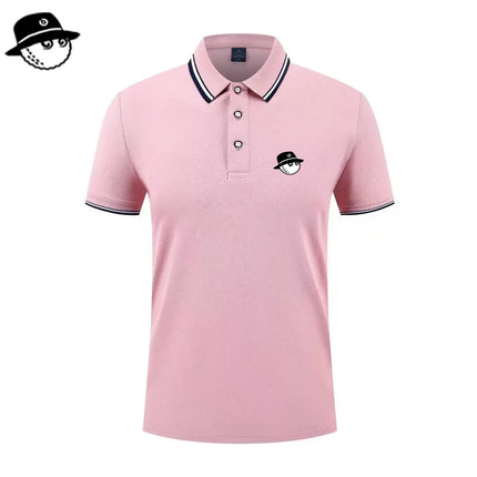 Men Summer Fashion Slim Fit Sport Short Sleeve 100% Polyester Polo Shirt Fake Pocket Decoration Casual Sport Golf Polo Shirt