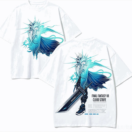 Final Fantasy Anime Lover T-shirt Harajuku Cotton New Model High Street Retro Fashion Oversized Unisex hot product Classic soft