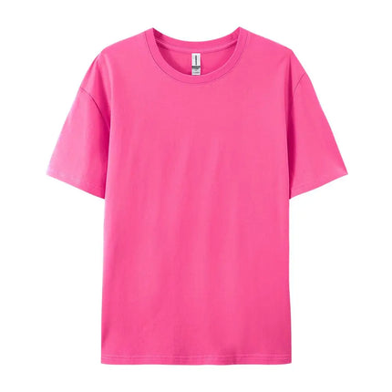 100% Cotton Solid T-shirts Sporty Short Sleeve Tees Casual White Black Clothing Loose O-Neck Summer Tops