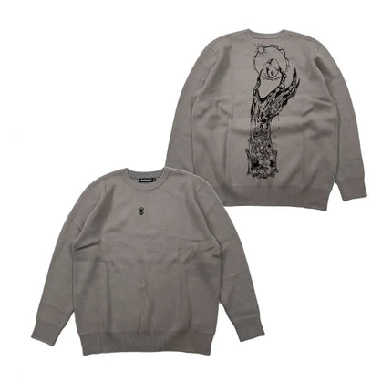 Heavyweight Anime Character Y2K Style Oversized Knitted Sweater Couple Loose Autumn Winter Overhead Knitted Pullover