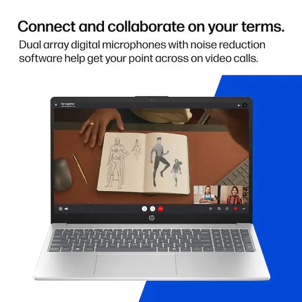 Hp 15.6" Full Hd Touchscreen Laptop, Amd Ryzen 7 7730U, up to 64Gb Ddr4 Ram, 2Tb Ssd, Wi-Fi 6, Windows 11 Home, Natural Silver
