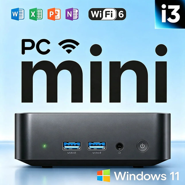 Xiaman Mini PC Intel Core I7 4th 4510U 16GB RAM 256GB 512GB SSD Windows 11 WiFi 6 Bluetooth 5.2 Type-C