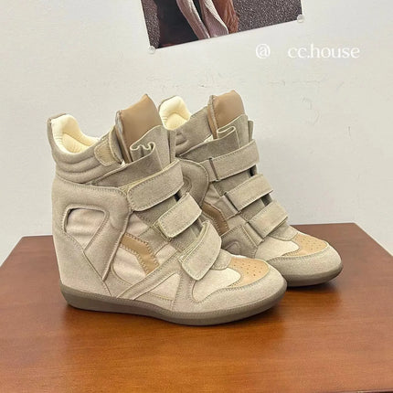 2026New Women's Shoes 7cm Inner Height-increasing Sport Shoes Fashion High-top Casual Shoes Women's Sneakers Zapatillas De Mujer