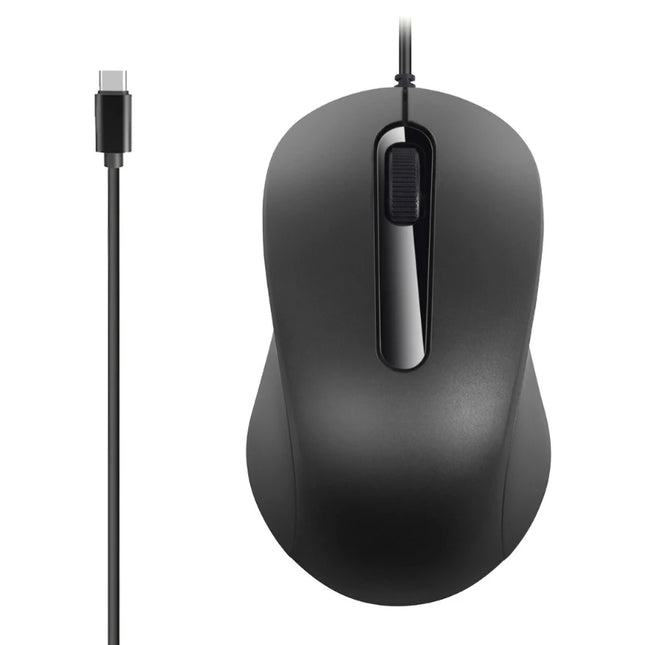 USB-C-Maus, 3 Tasten, 1000 DPI, einstellbare Empfindlichkeit, Typ-C-Gaming-Maus für Windows-PC, Laptop und weitere Typ-C-Geräte