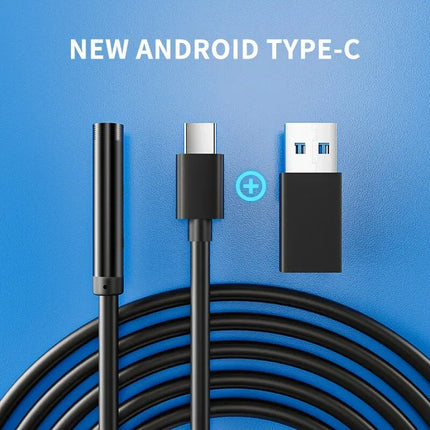 7.0MM TYPE-C Endoscope Camera IP67 Waterproof 6 LEDs Adjustable USB Android Flexible Inspection Borescope Cameras - product i