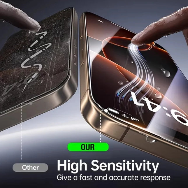 Staubfreie, einfache Installation HD-Displayschutzfolien für iPhone 18 Pro Max 17 Pro Max 16 Pro 15 14 13 12 11 XR X Air Panzerglas