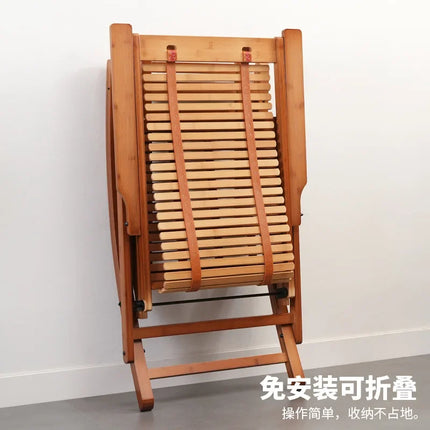 Foldable free chair patio stool rocking recliner folding summer lunch break bench balcony lazy leisure bench