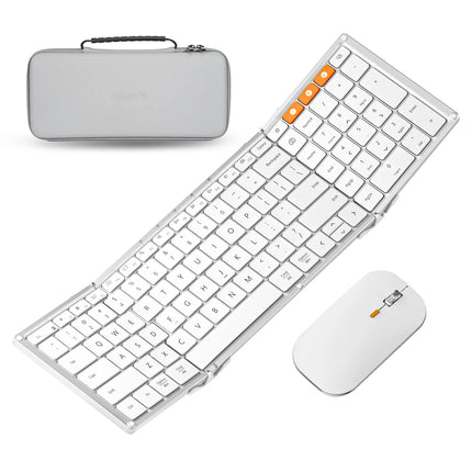 Foldable Keyboard And Mouse Portable Folding Full-size Bluetooth Keyboard Mouse Combo For Business And Travel - product image
