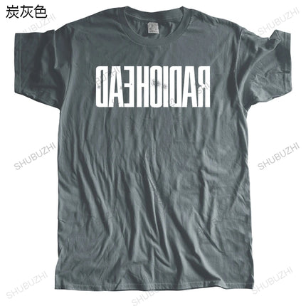 Hot sale homme summer t-shirt brand o-neck teeshirt Radiohead Backwards Soft Fitted Fashion cotton Unisex Teeshirt Euro size