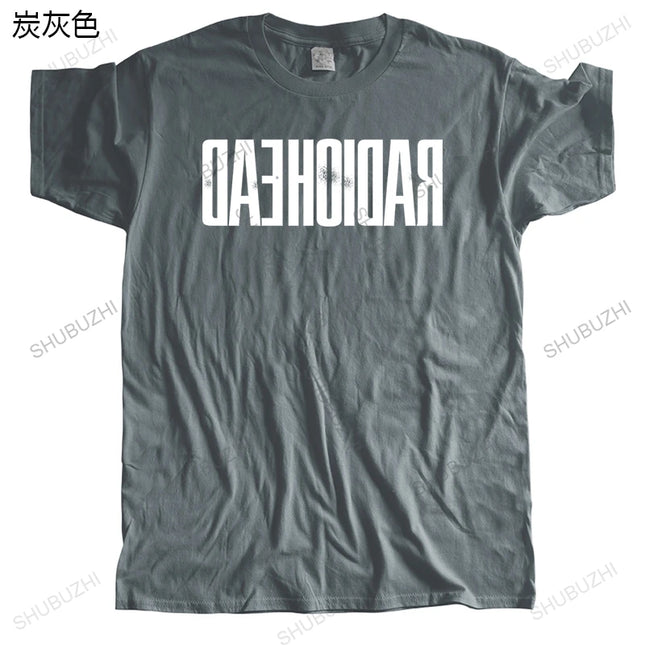 Heißer Verkauf Herren Sommer T-Shirt Marke O-Neck Teeshirt Radiohead Backwards Soft Fitted Fashion Baumwolle Unisex Teeshirt Euro Größe