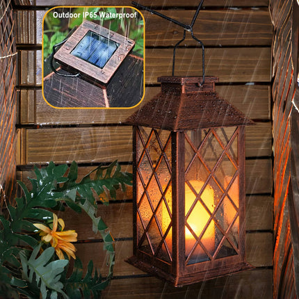 1 PC Solar Lantern Candle Lamp Outdoor Waterproof LED Lights for Garden Decorative Lighting Pathway Lighting