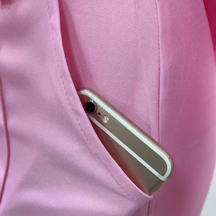 Spring and Autumn Minimalist Style Solid Color Long Sleeved Suit Jacket Fashionable Casual Shorts Set